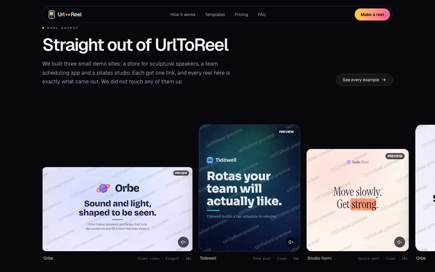 UrlToReel screen 3